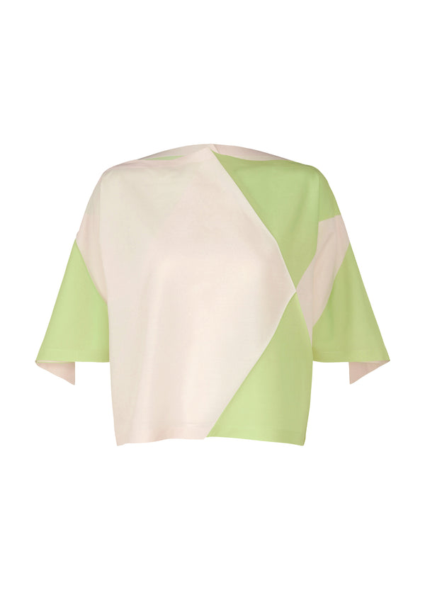 TRIANGLE PRINT T Shirt Off White x Light Green