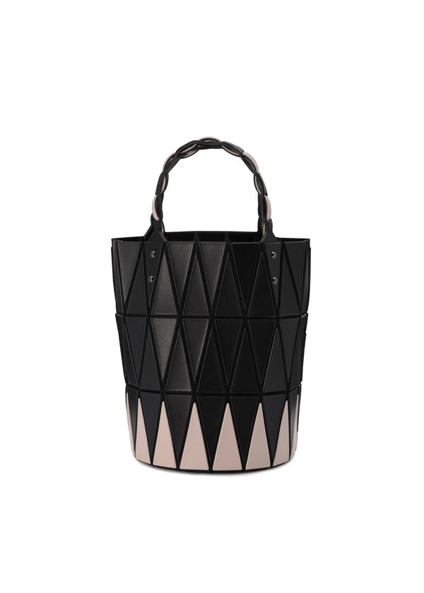 BASKET Hand Bag Black x Light Beige