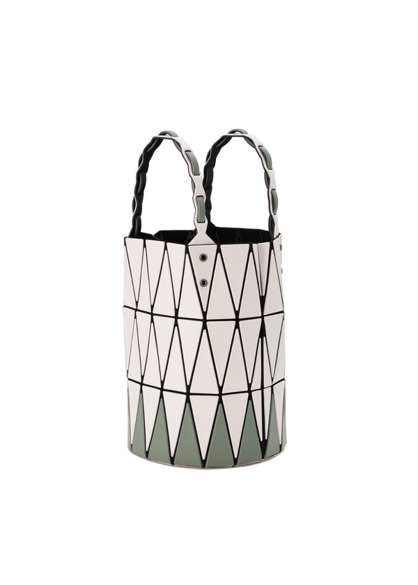 BASKET Hand Bag White x Khaki Green