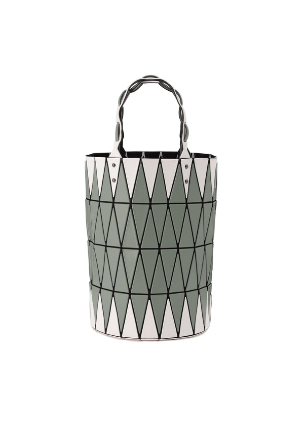 BASKET Hand Bag White x Khaki Green