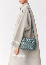 CRYSTAL GLOSS Hand Bag Green