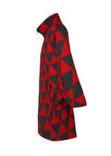 TRIANGULAR GRID Coat Red