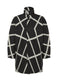SKEW GRID Coat Black x Light Grey