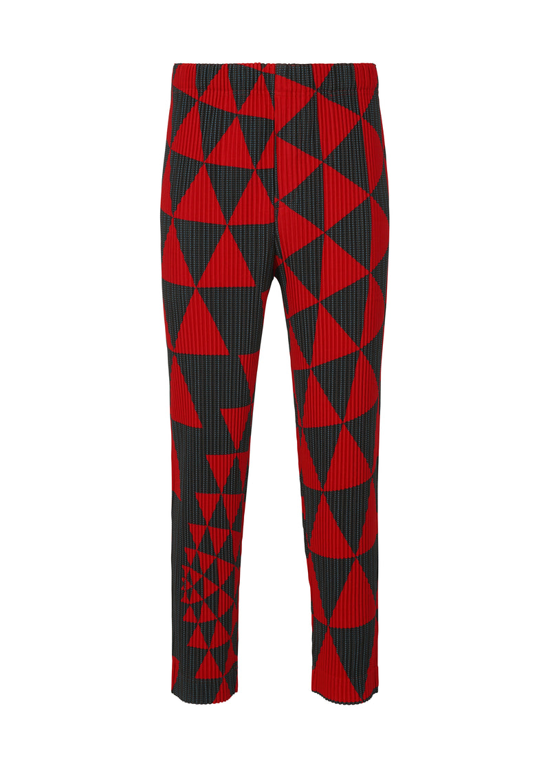 TRIANGULAR GRID Trousers Red
