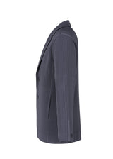TAILORED PLEATS 2 Jacket Blue Charcoal