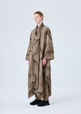 RB_ALL OVER PLEATS Coat Brown