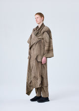 RB_ALL OVER PLEATS Coat Brown