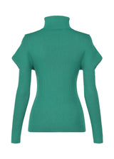 FLAT RIB KNIT Top Blue Green