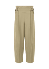 WOOL LIKE FLAT TUCK Trousers Greige