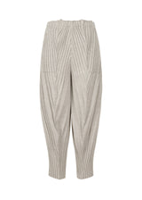 LINEN LIKE PLEATS Trousers Grey
