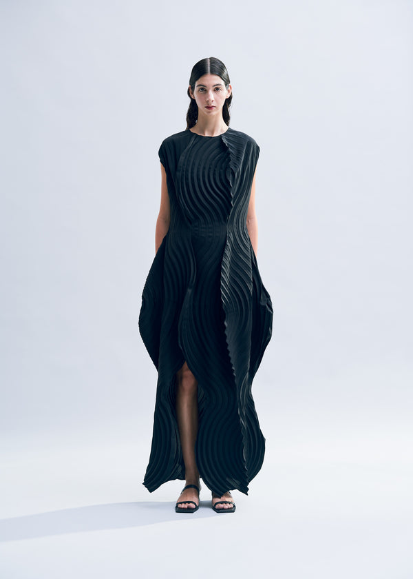 RESONANT PLEATS Dress Blue Green