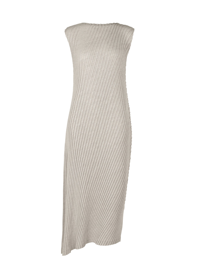 LINEN LIKE PLEATS Dress Grey