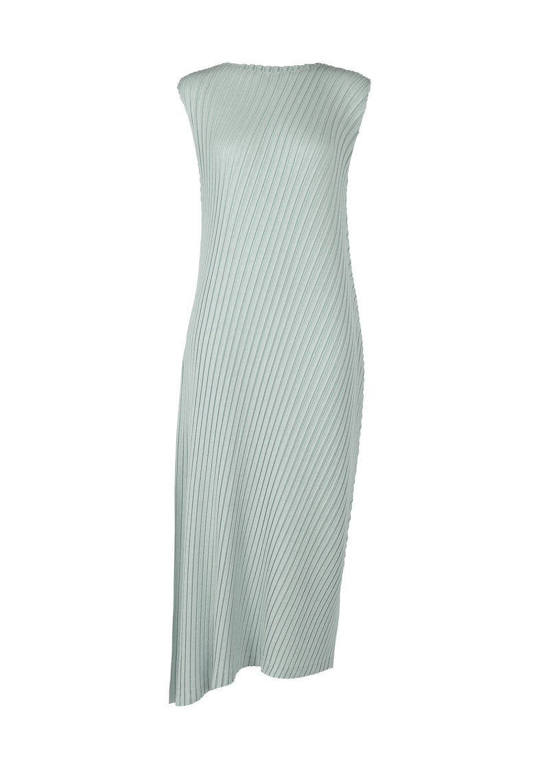 LINEN LIKE PLEATS Dress Light Blue