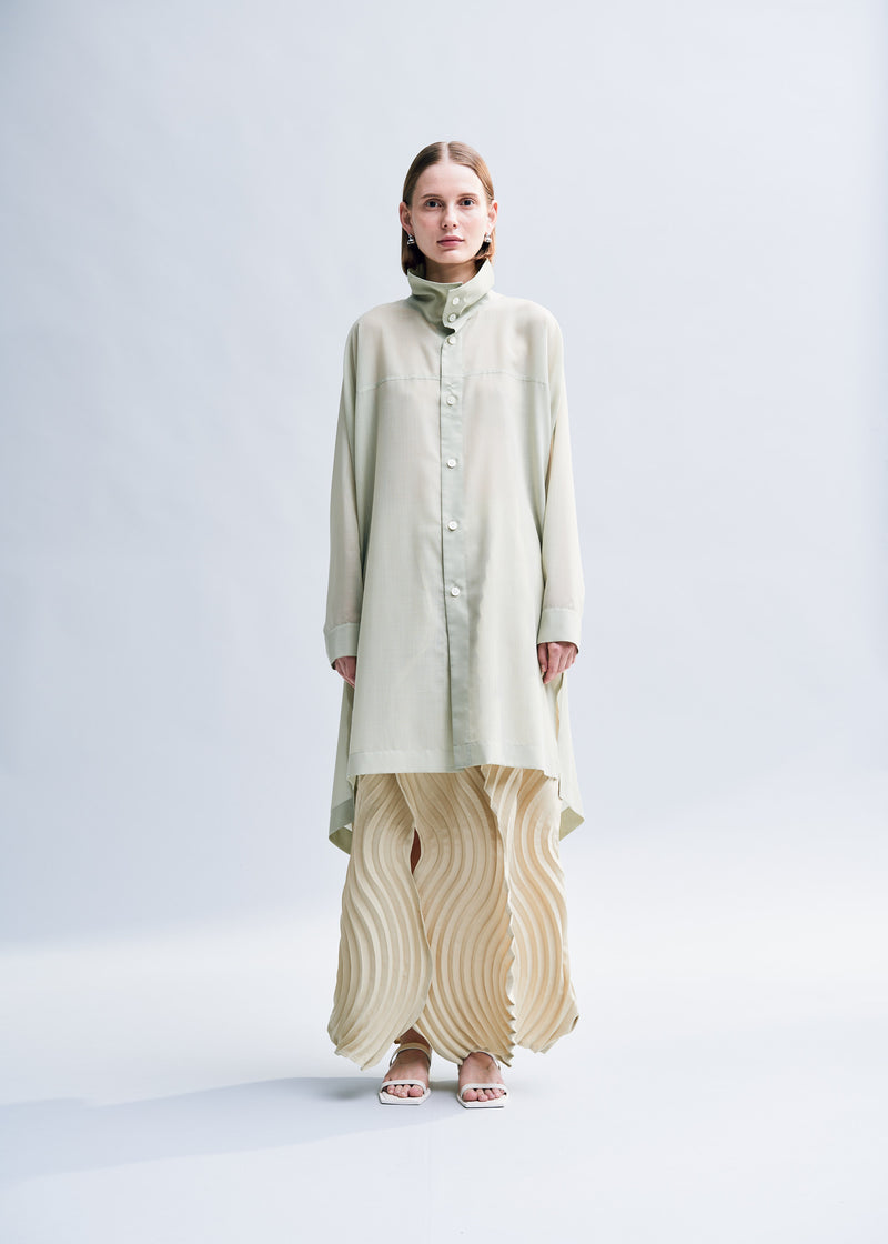 SHEER WOOL Shirt Blue Green