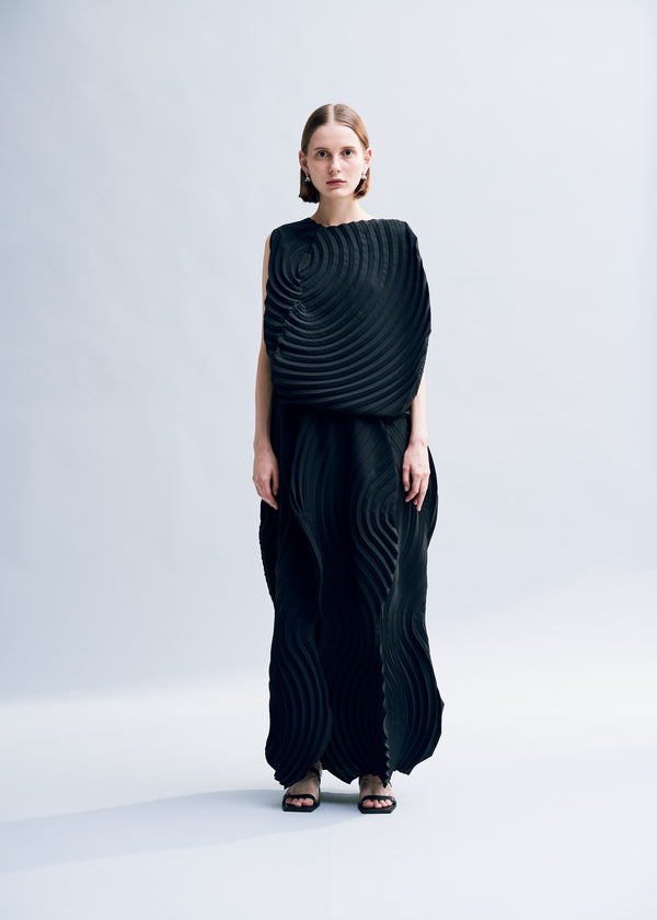 RESONANT PLEATS Shirt Blue Green