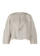 LINEN LIKE PLEATS Cardigan Grey