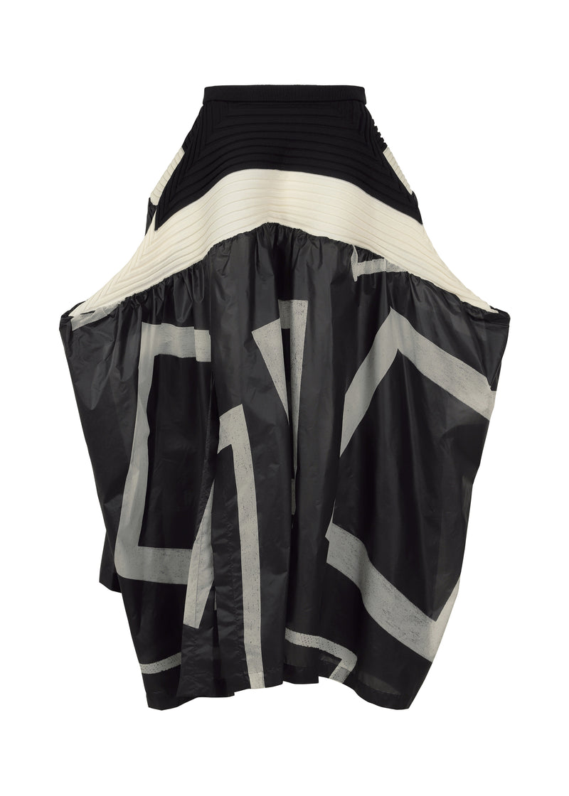 SQUARE SCHEME-3 Skirt Black-Hued