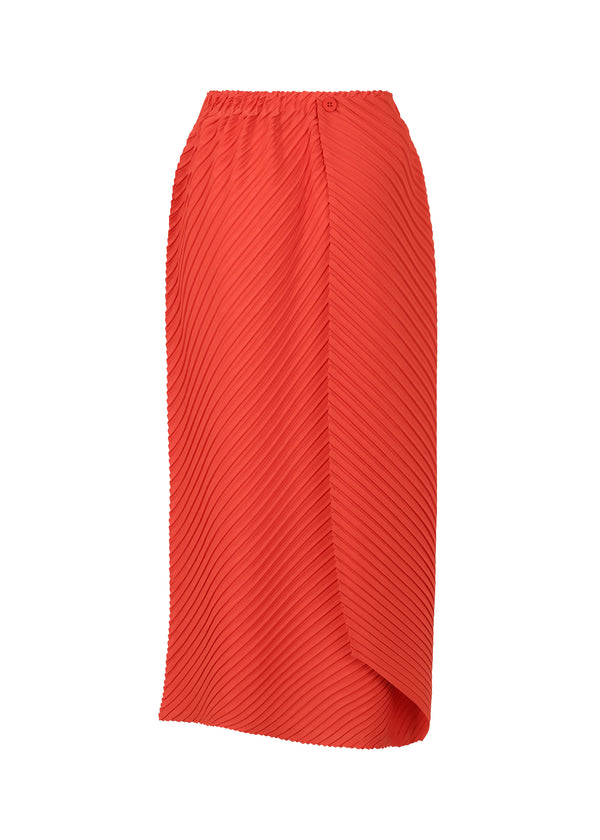 REITERATION PLEATS SOLID Skirt Red