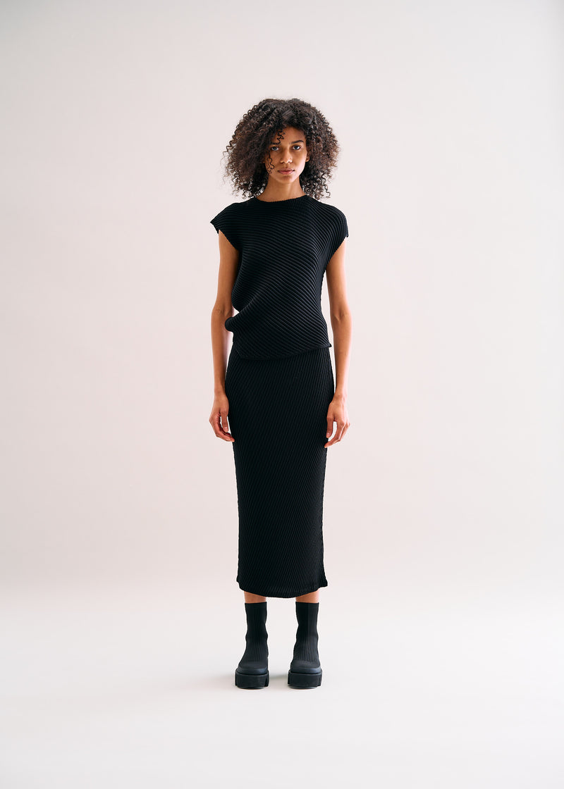 POLYGON PLEATS Skirt Green