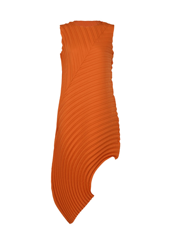 CURVED PLEATS PB Dress Terracotta