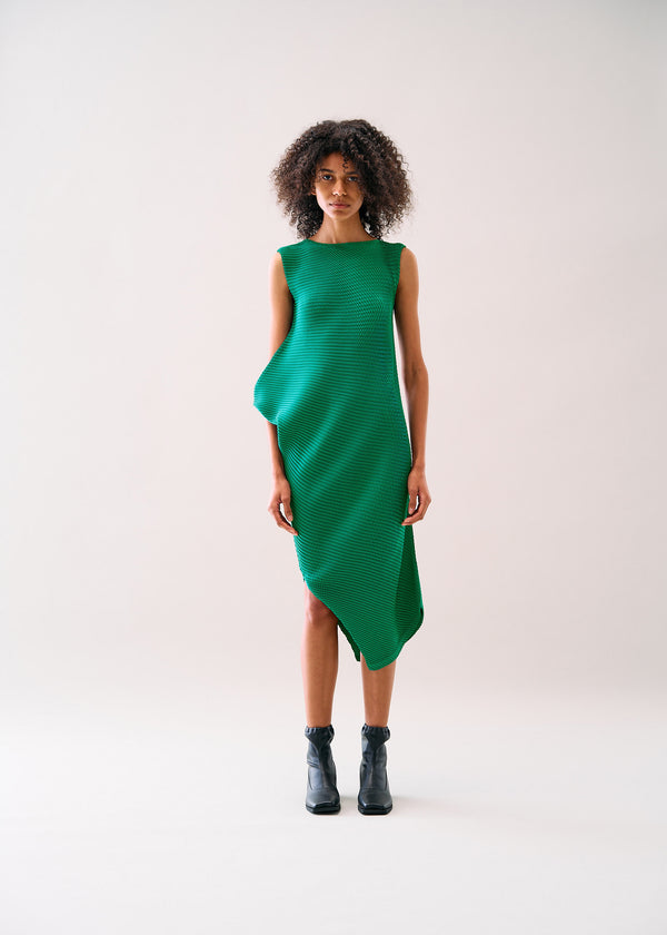 POLYGON PLEATS Dress Black