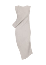 POLYGON PLEATS Dress Light Grey