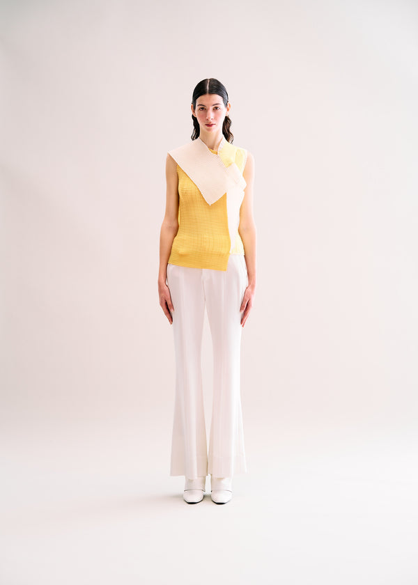FRAMED PLEATS Top Yellow