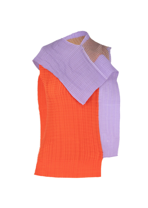 FRAMED PLEATS Top Orange