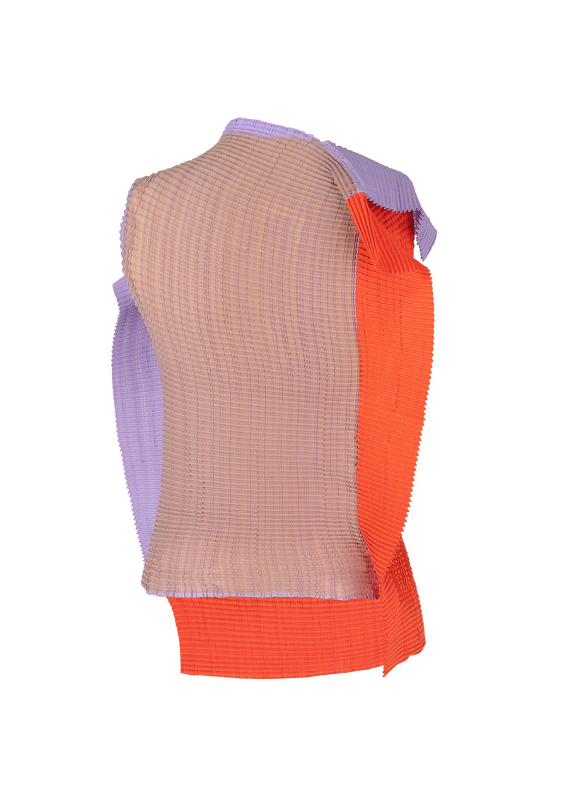 FRAMED PLEATS Top Orange