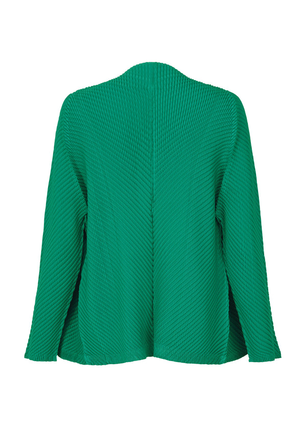 POLYGON PLEATS Cardigan Green