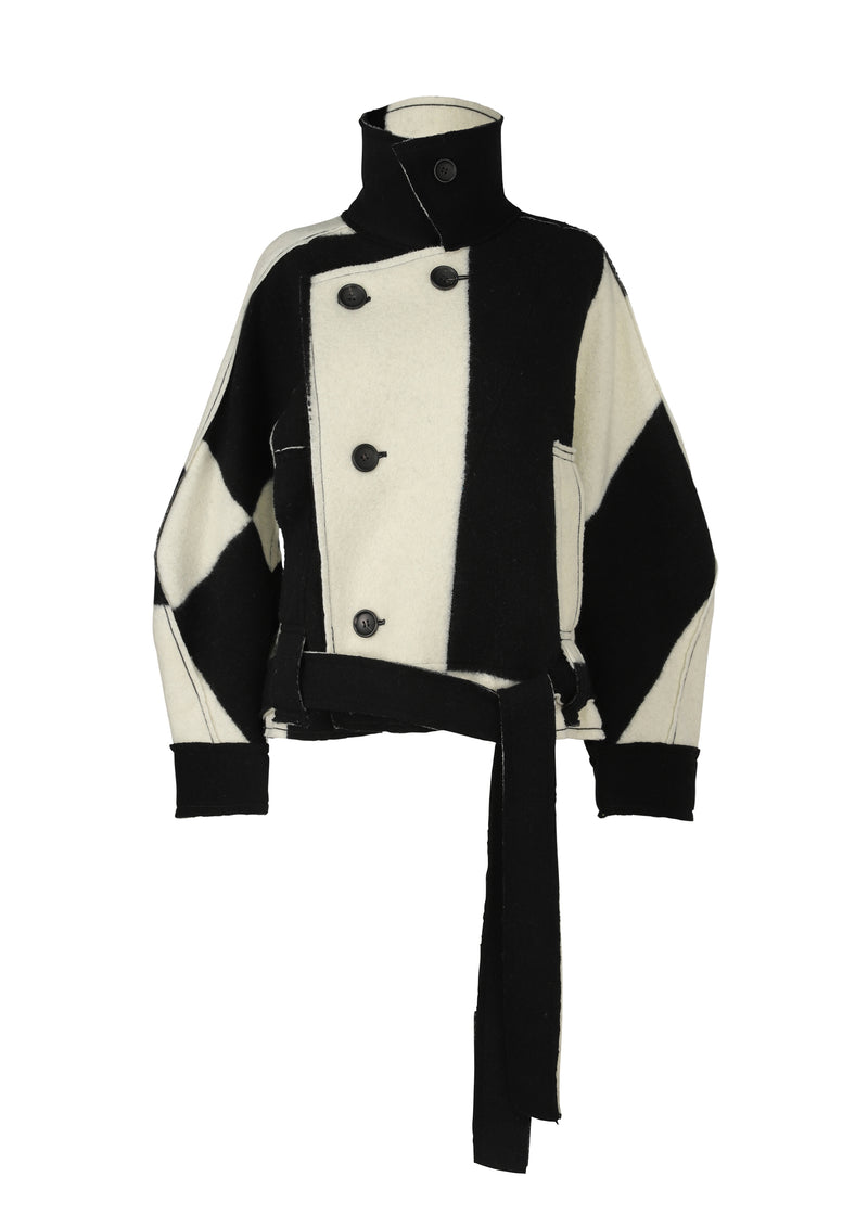 RECTILINEAR MILLED Jacket White x Black