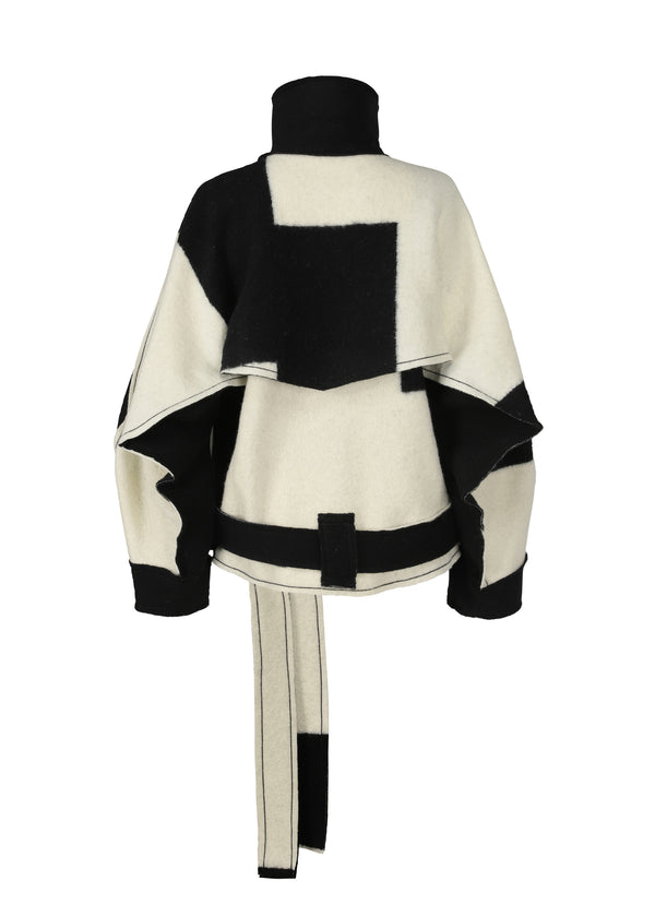 RECTILINEAR MILLED Jacket White x Black