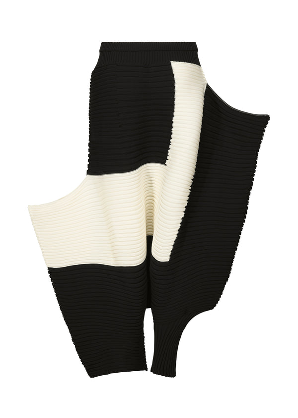 RECTILINEAR Trousers White x Black
