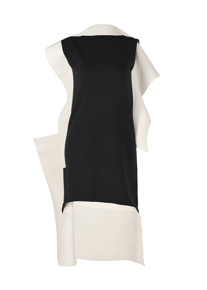 SHAPED CANVAS Dress White x Black