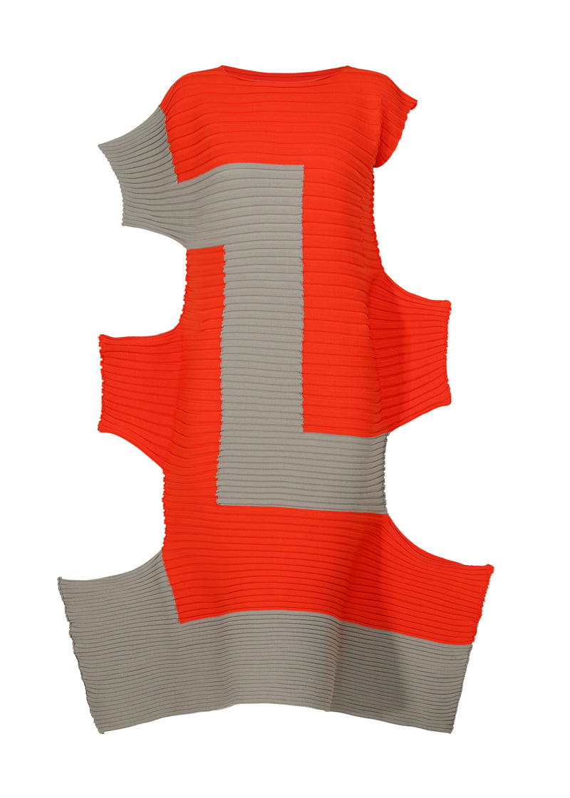 RECTILINEAR Dress Grey x Red