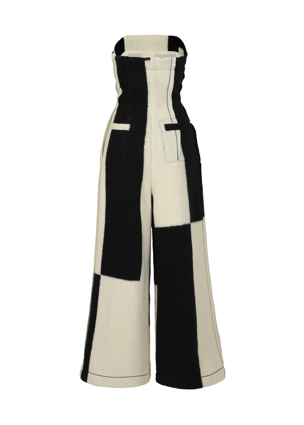 RECTILINEAR MILLED Jumpsuit White x Black