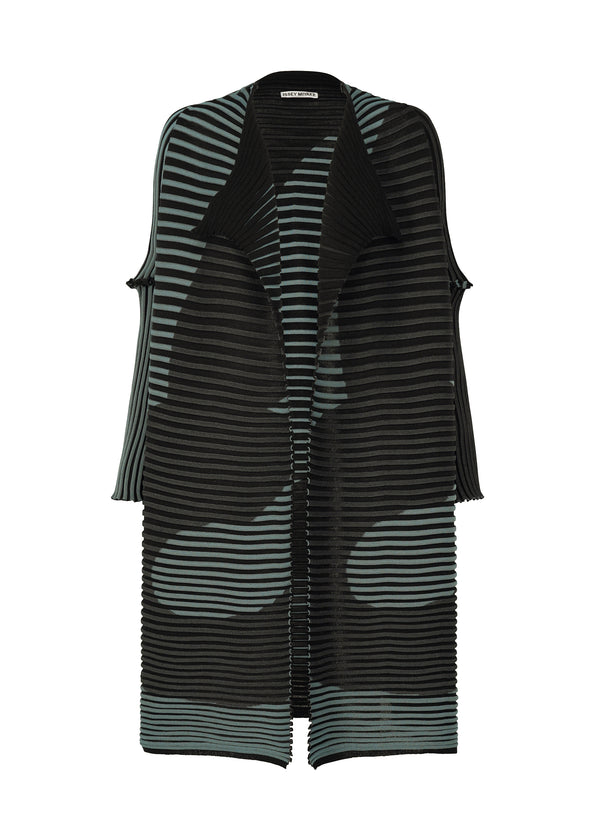 MEANDER KNIT Cardigan Green-Hued