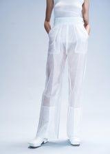 Pantalon de costume translucide blanc