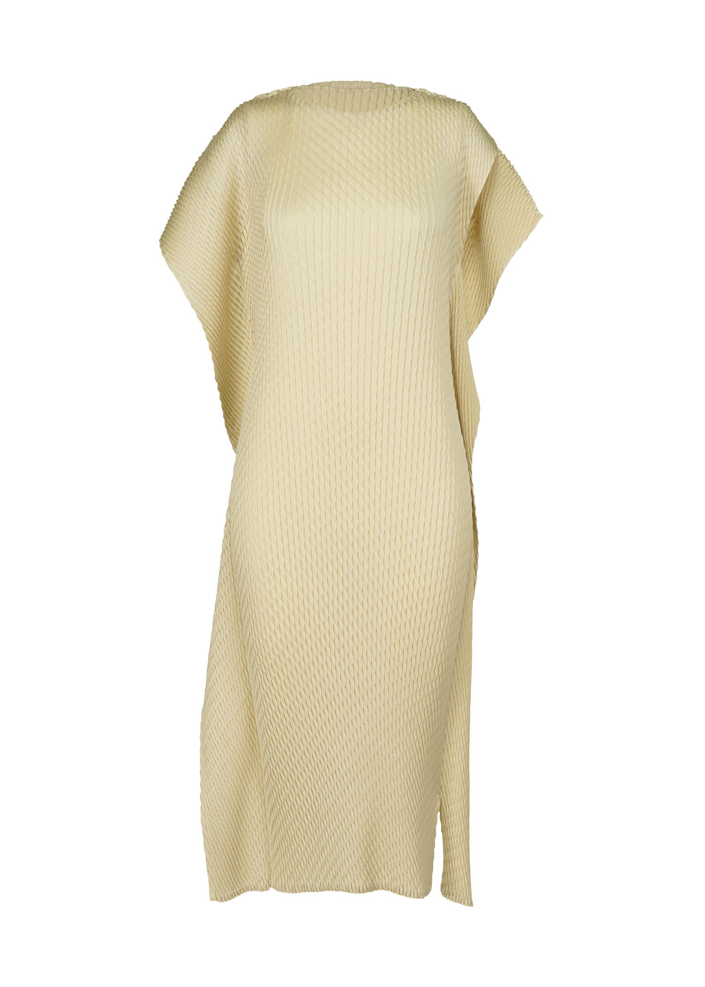 SLEEK PLEATS Dress Cream | ISSEY MIYAKE EU