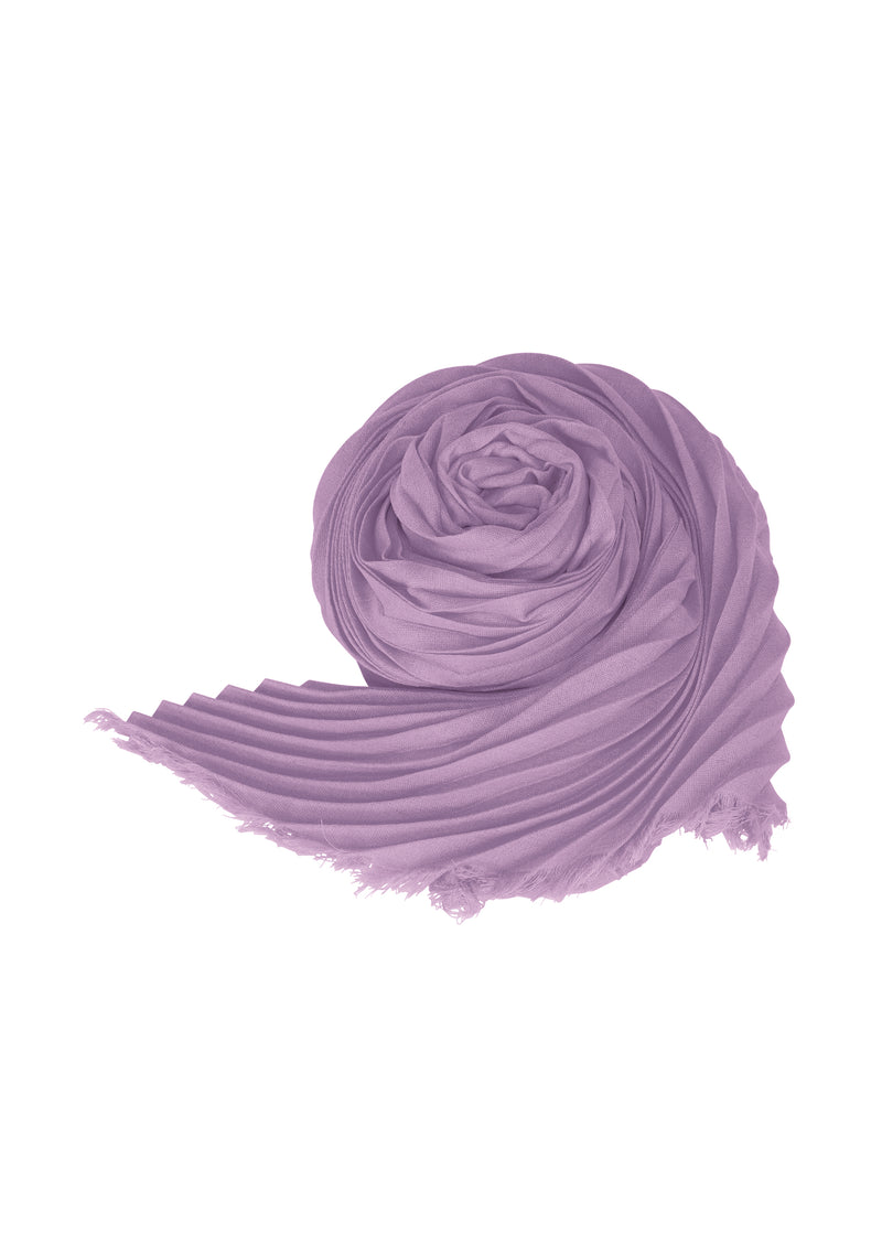 SILK WOOL PLEATS STOLE Stole Bellflower Purple