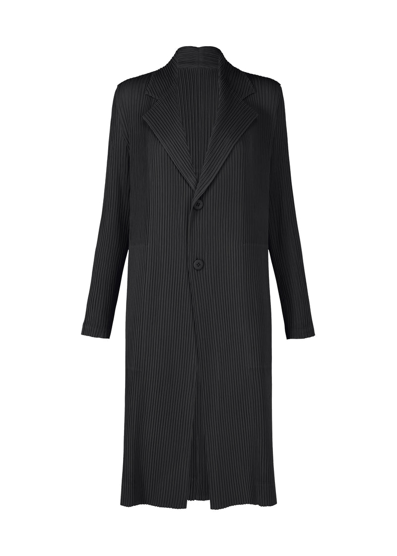 HATCHING PLEATS Coat Black