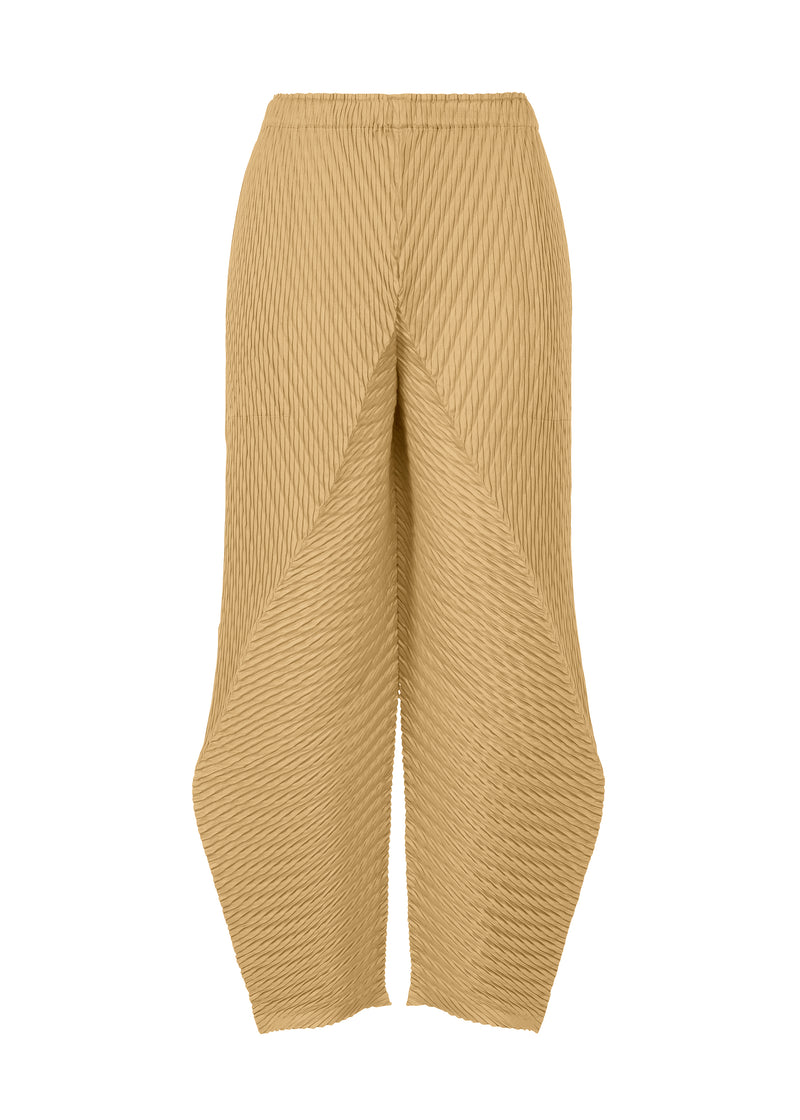 WRAPPED SUEDE LIKE PLEATS Trousers Silver Grass Beige