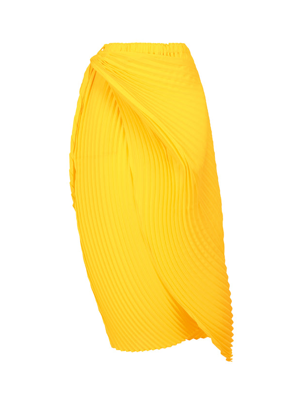 WRAPPED PLEATS Skirt Patrinia Yellow