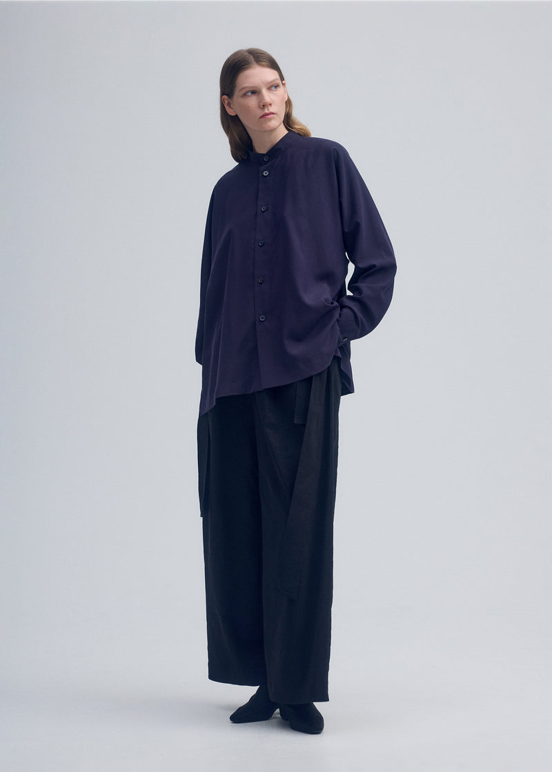 ENCLOTHE SILK Shirt Midnight Navy