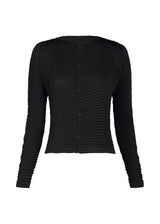 SUEDE LIKE PLEATS Cardigan Black