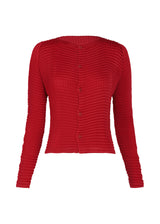 SUEDE LIKE PLEATS Cardigan Nadeshiko Red