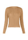 SUEDE LIKE PLEATS Cardigan Silver Grass Beige