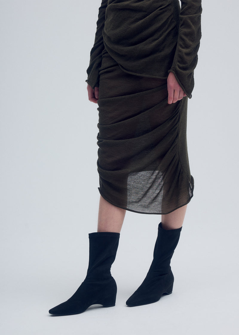 AMBIGUOUS WOOL Skirt Dew Grey