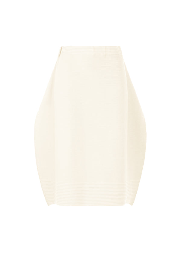 SQUARE RIB AP Skirt Frost White