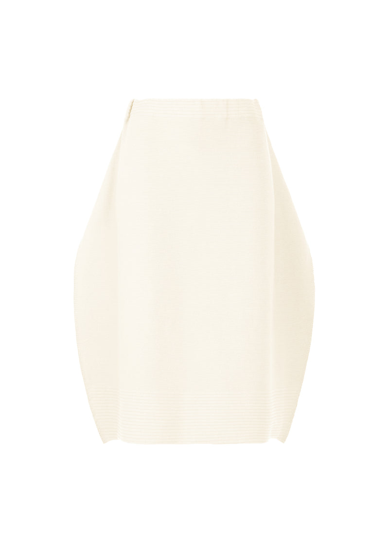 SQUARE RIB AP Skirt Frost White